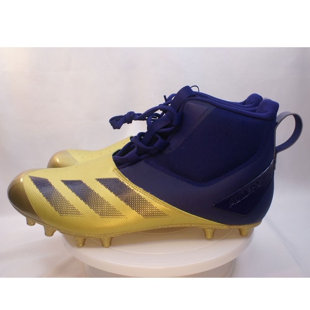 adidas Adizero Chaos 2E Lineman Football Cleats Mens 15 Purple Gold Mid‎ Top